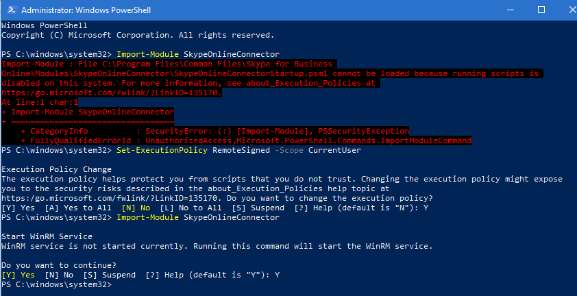 enabling skype for business in office 365 powershell